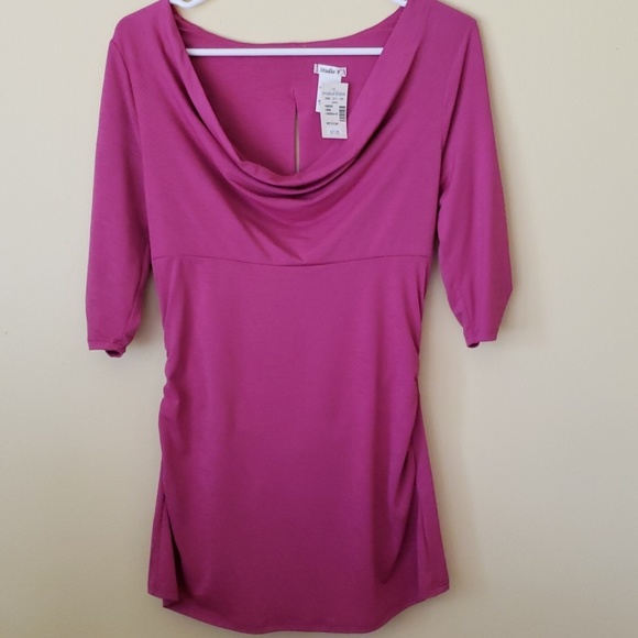NWT Pink Maurices blouse w/ unique back - Picture 2 of 3